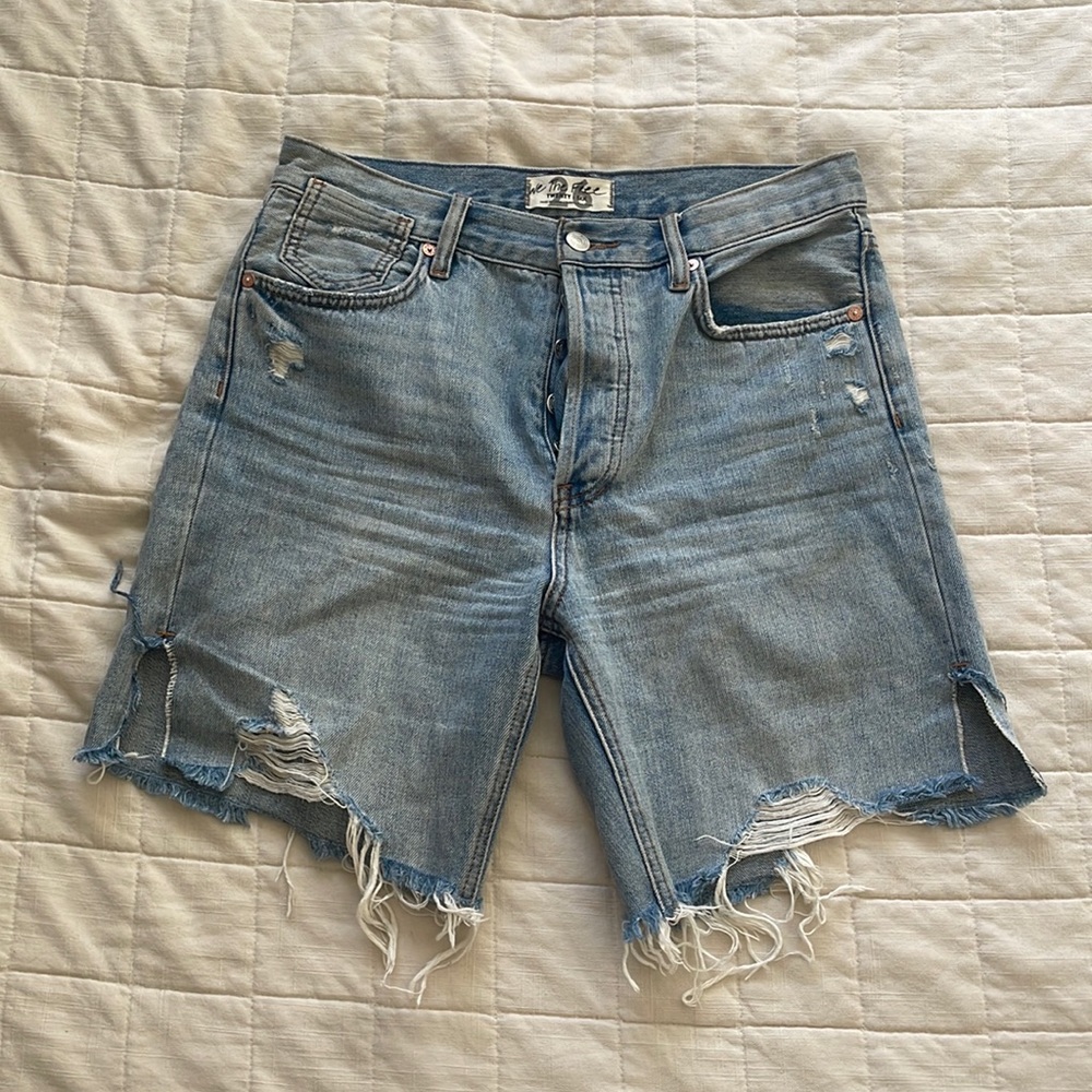 Free people denim long shorts